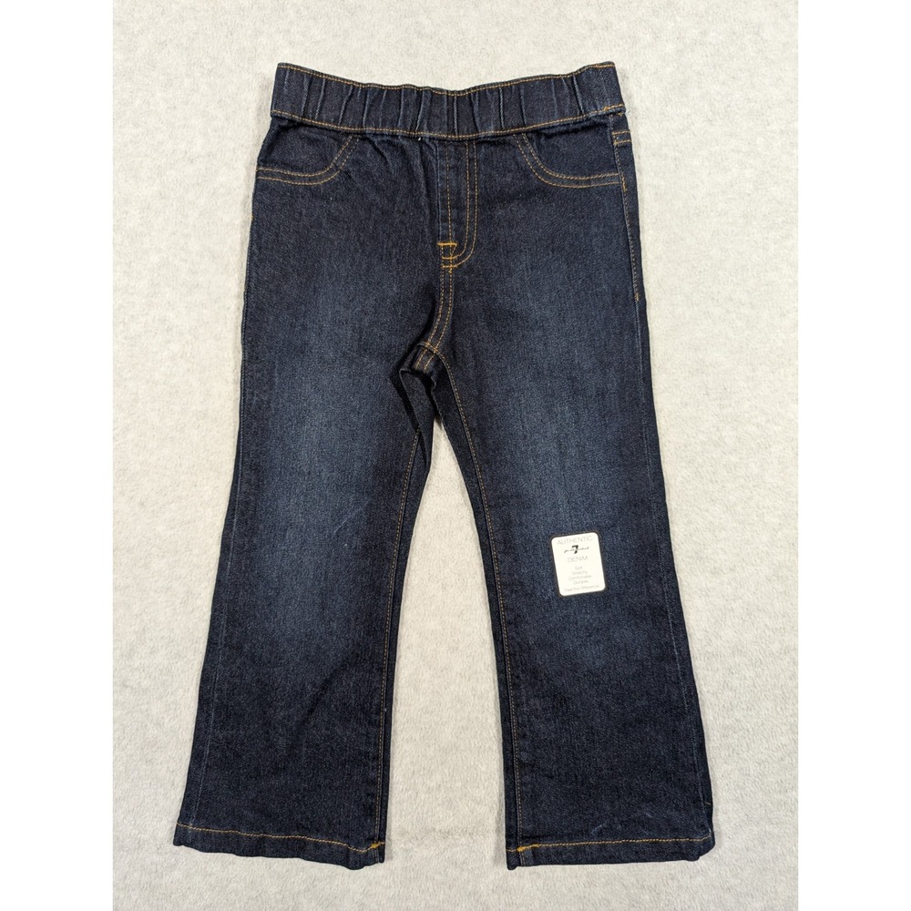 7 For All Mankind‎ Girl Jeans Size 4 NEW Bootcut Straight Soft Stretch Dark Wash